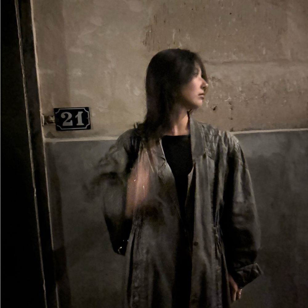 Women's Oversized Long Coat in Dark Gray